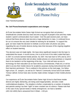 Screen Shot Cell Phone Policy