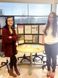 Students presenting their research