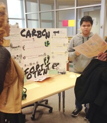 Students presenting their research