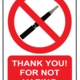 No Vaping Sign